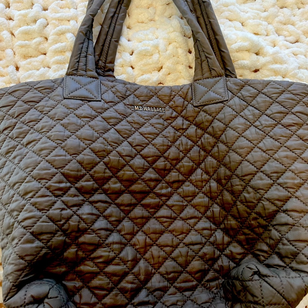 MZ Wallace tote olive quilted